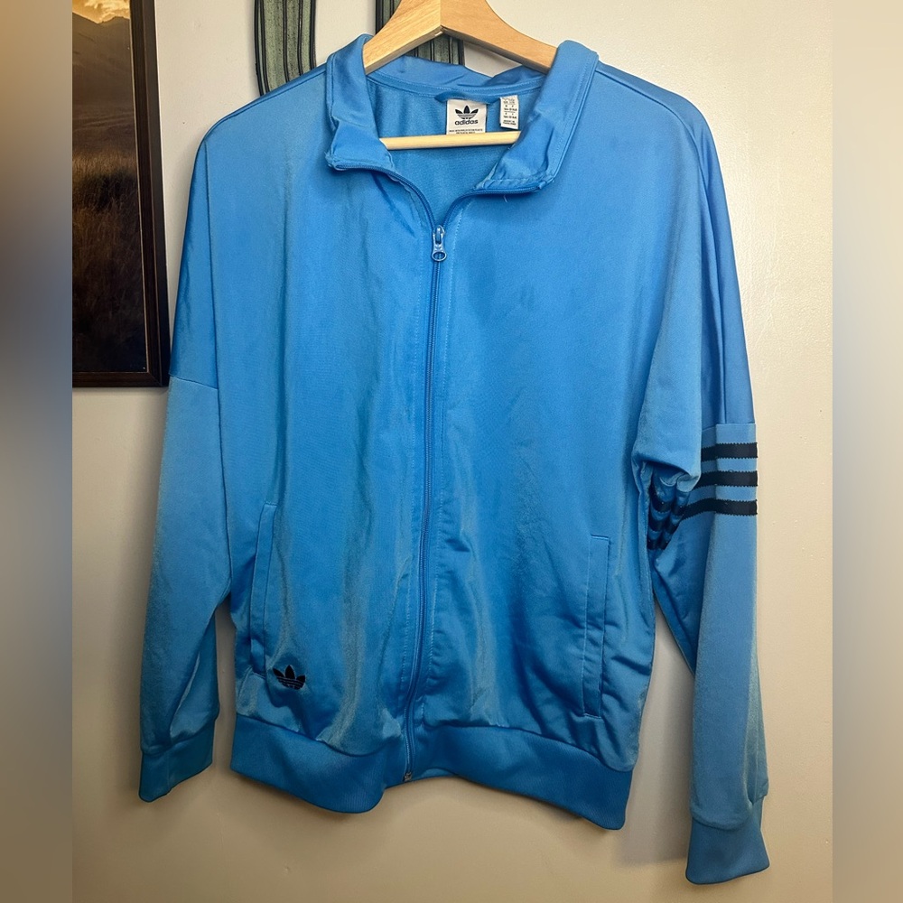 Adidas Jacket Youth Girls Blue Full Zip